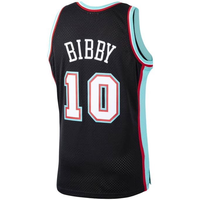 NBA 0F6D1895 vancouver grizzlies mike bibby mitchell & ness negro clásico de madera dura swingman jersey