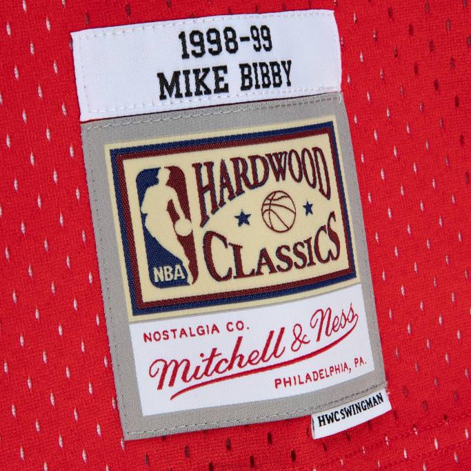 NBA 0F6D2045 vancouver grizzlies mike bibby rojo/verde azulado hardwood classics fadeaway swingman player jersey