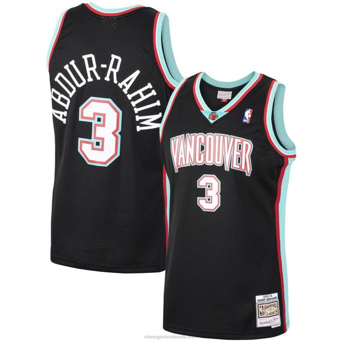 NBA 0F6D6207 vancouver grizzlies shareef abdur-rahim negro madera dura clásicos alero jersey