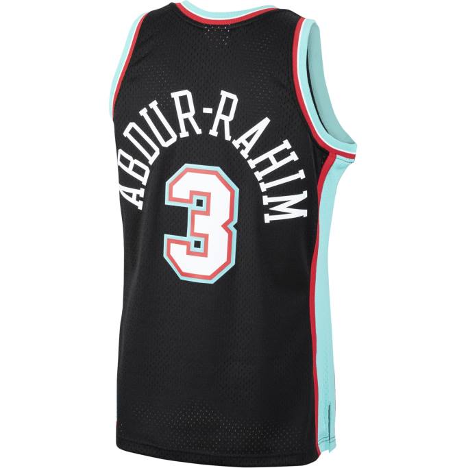 NBA 0F6D6207 vancouver grizzlies shareef abdur-rahim negro madera dura clásicos alero jersey