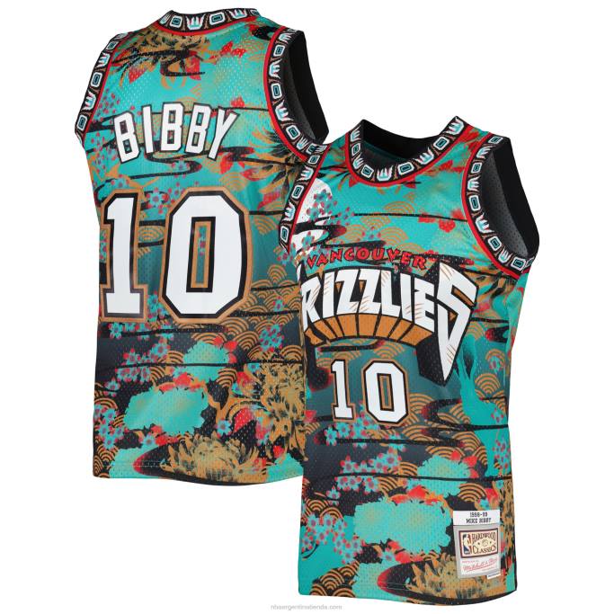 NBA 0F6D6838 vancouver grizzlies mike bibby turquesas clásicos de madera dura año nuevo lunar swingman jersey