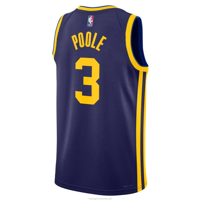 NBA 0F6D128 golden state warriors jordan poole jordan marca azul marino swingman jersey