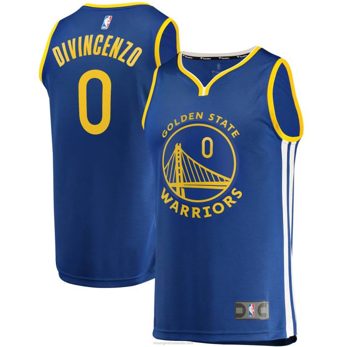 NBA 0F6D1538 golden state warriors donte divincenzo azul fast break replica jugador camiseta - icono