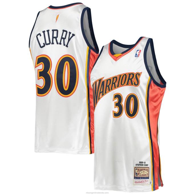 NBA 0F6D2115 golden state warriors stephen curry white hardwood classics jersey de jugador auténtico