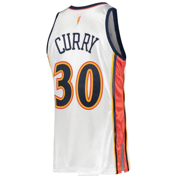 NBA 0F6D2115 golden state warriors stephen curry white hardwood classics jersey de jugador auténtico