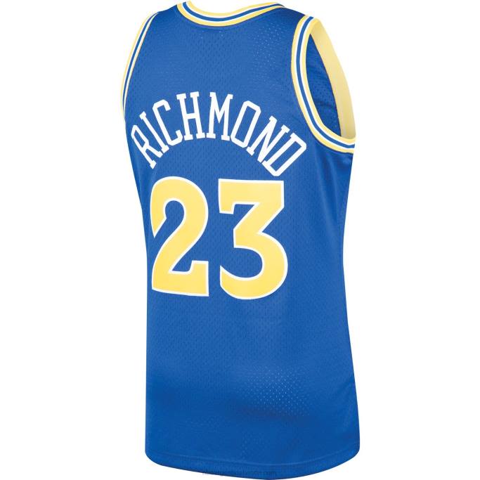 NBA 0F6D2159 golden state warriors mitch richmond royal 1990-91 hardwood classics swingman player jersey