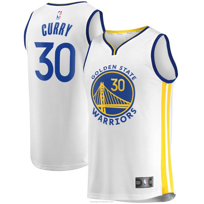 NBA 0F6D245 golden state warriors stephen curry blanco fast break replica jugador jersey