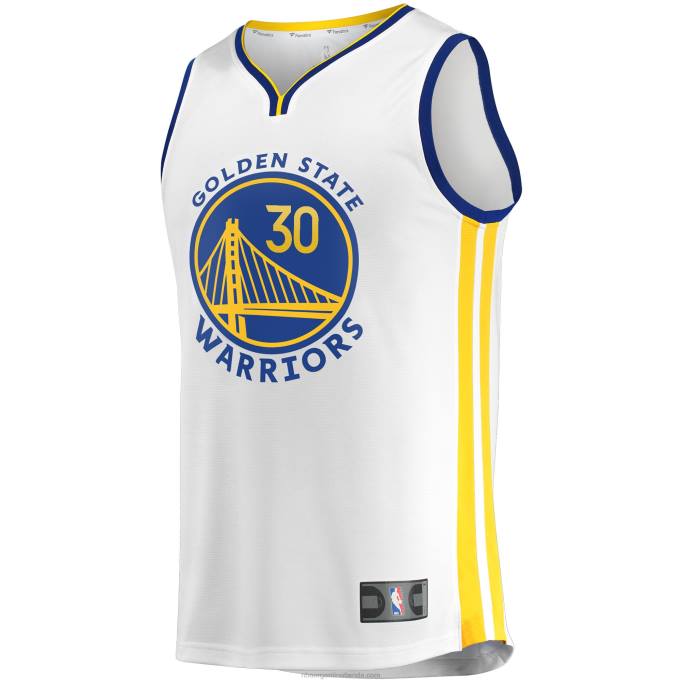 NBA 0F6D245 golden state warriors stephen curry blanco fast break replica jugador jersey