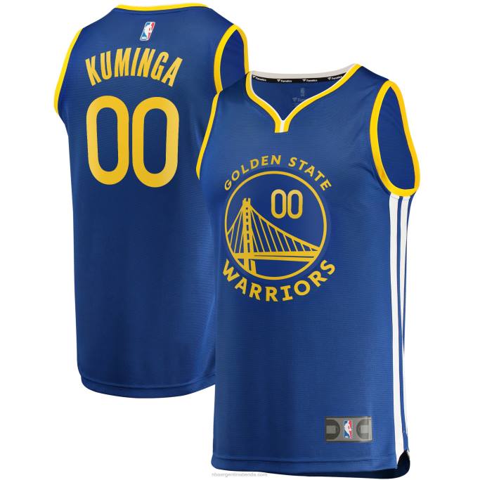 NBA 0F6D2505 golden state warriors jonathan kuminga royal fast break réplica jersey