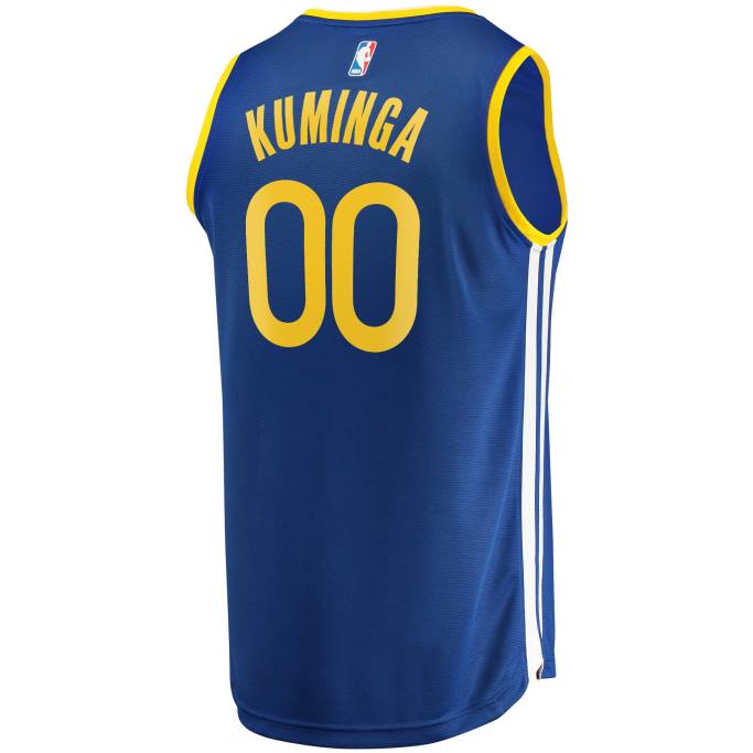 NBA 0F6D2505 golden state warriors jonathan kuminga royal fast break réplica jersey