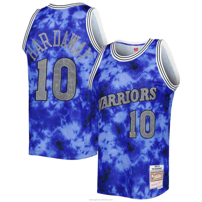 NBA 0F6D4113 camiseta golden state warriors tim hardaway mitchell & ness azul 1990-91 galaxy swingman