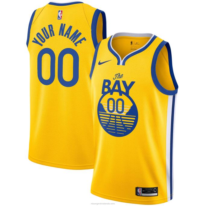 NBA 0F6D4127 camiseta golden state warriors nike amarilla custom swingman