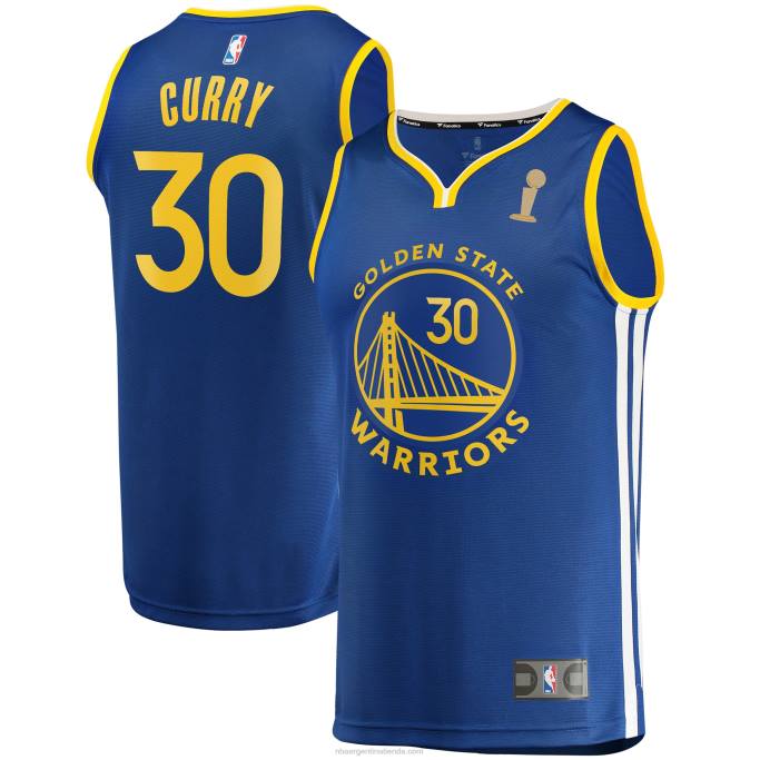 NBA 0F6D42 golden state warriors stephen curry royal final champions fast break replica jugador jersey