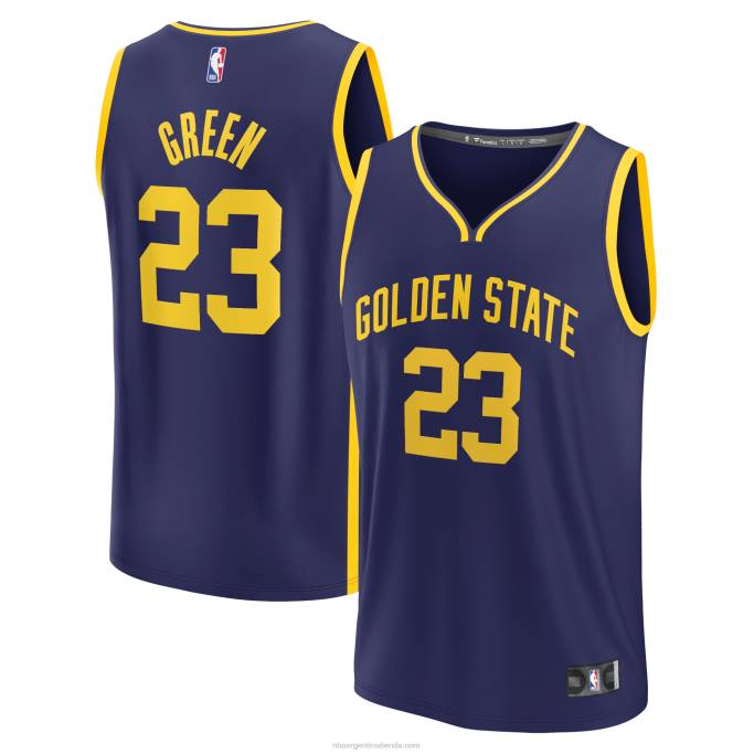 NBA 0F6D4546 golden state warriors draymond verde azul marino fast break replica jugador jersey