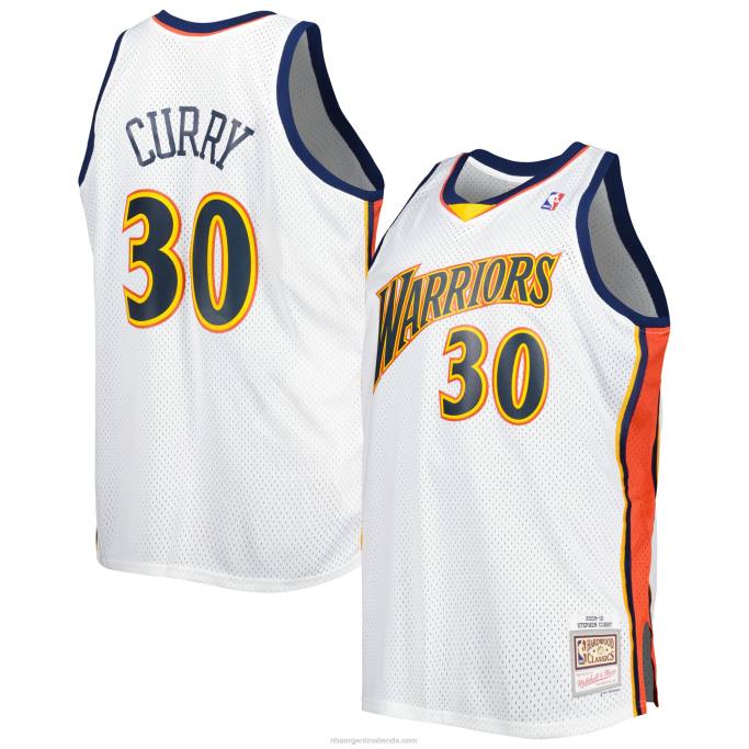 NBA 0F6D4915 golden state warriors stephen curry white big & tall hardwood classics swingman jersey