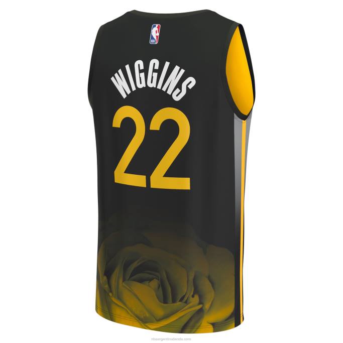 NBA 0F6D5234 golden state warriors andrew wiggins camiseta negra fastbreak