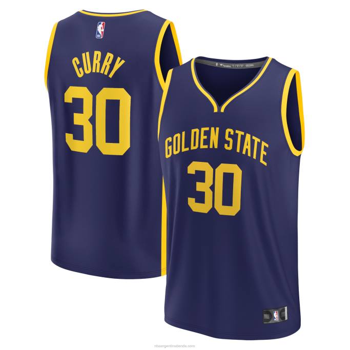 NBA 0F6D60 golden state warriors stephen curry navy fast break replica jugador jersey