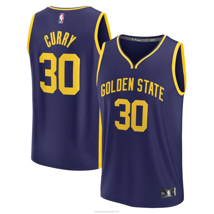 NBA 0F6D60 golden state warriors stephen curry navy fast break replica jugador jersey