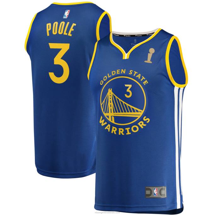 NBA 0F6D619 golden state warriors jordan poole royal final champions fast break replica jugador jersey
