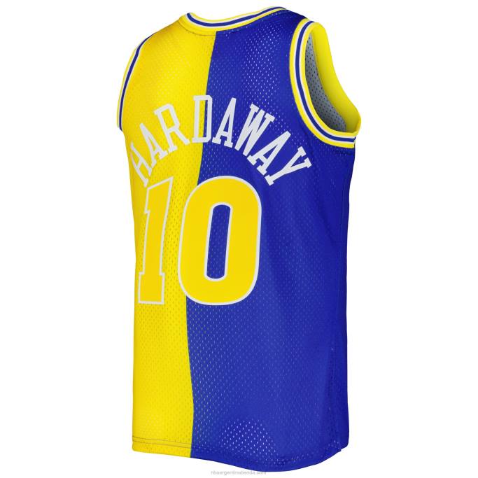 NBA 0F6D6783 golden state warriors tim hardaway royal/gold hardwood classics 1990-91 split swingman jersey