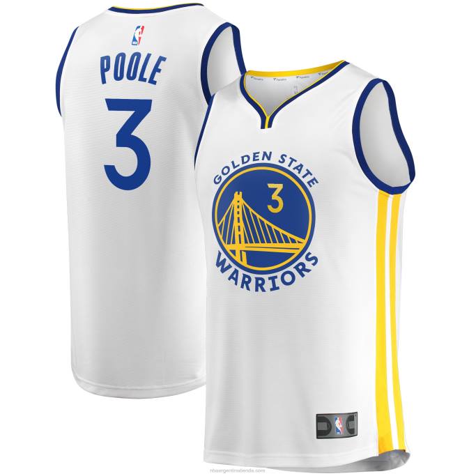 NBA 0F6D6990 golden state warriors jordan poole blanco fast break replica jugador jersey