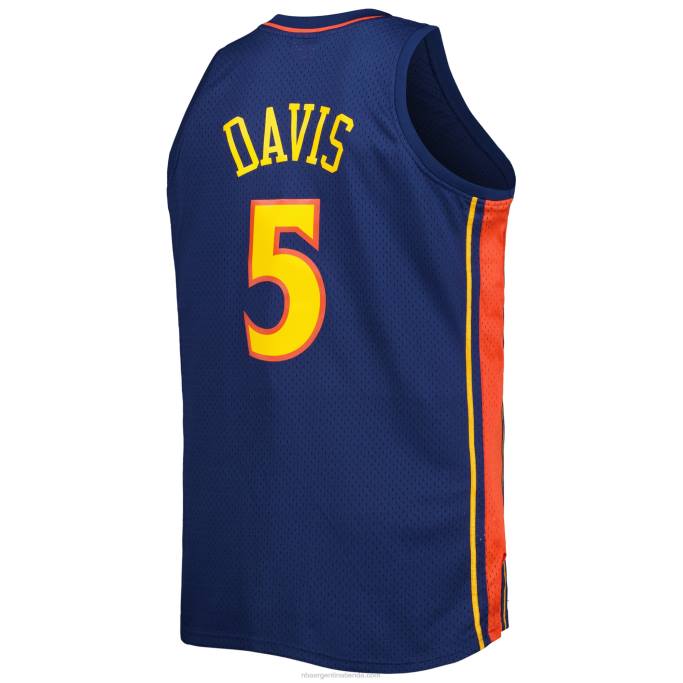 NBA 0F6D7811 golden state warriors baron davis azul marino grande y alto hardwood classics swingman jersey