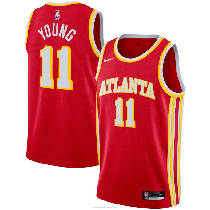 NBA 0F6D10438 atlanta hawks trae joven nike rojo swingman jersey