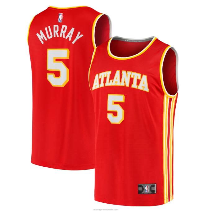 NBA 0F6D1588 atlanta hawks dejounte murray rojo fast break réplica jersey