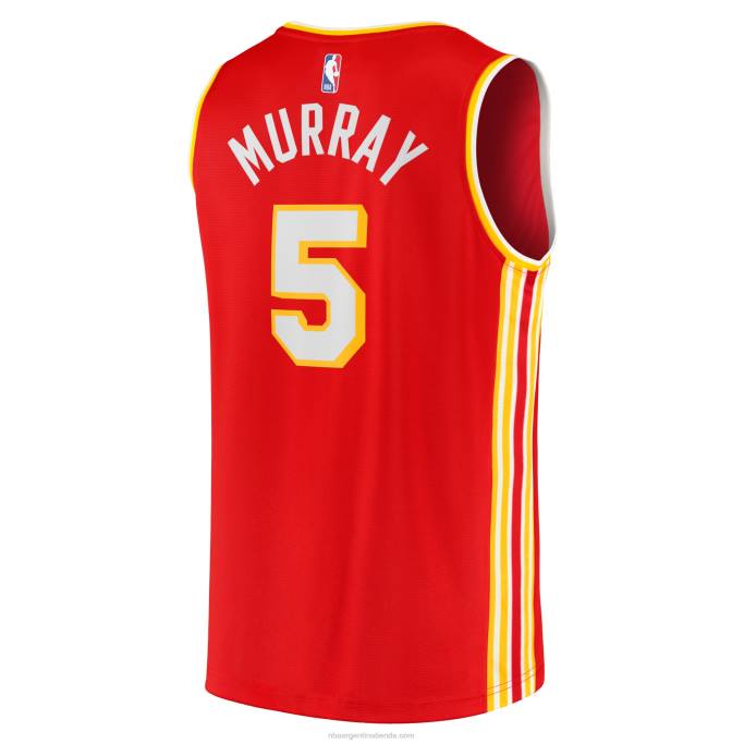 NBA 0F6D1588 atlanta hawks dejounte murray rojo fast break réplica jersey