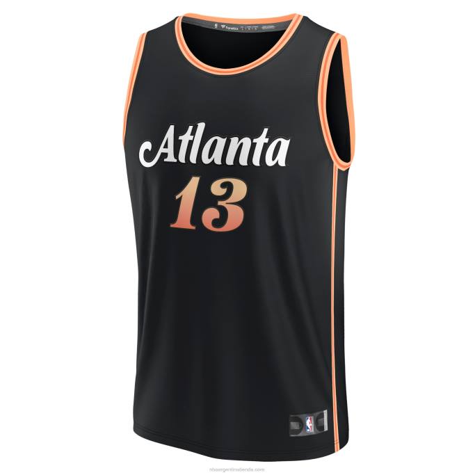 NBA 0F6D1900 camiseta atlanta hawks bogdan bogdanovic negro fastbreak