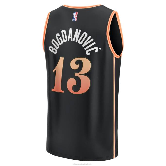 NBA 0F6D1900 camiseta atlanta hawks bogdan bogdanovic negro fastbreak