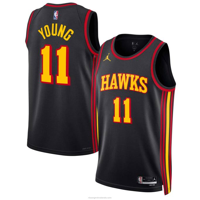 NBA 0F6D211 atlanta hawks trae joven jordan brand negro swingman jersey