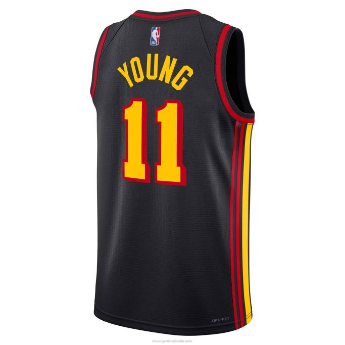 NBA 0F6D211 atlanta hawks trae joven jordan brand negro swingman jersey