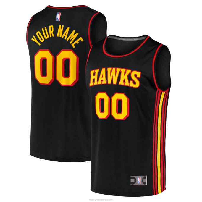 NBA 0F6D276 atlanta hawks negro fast break réplica camiseta personalizada