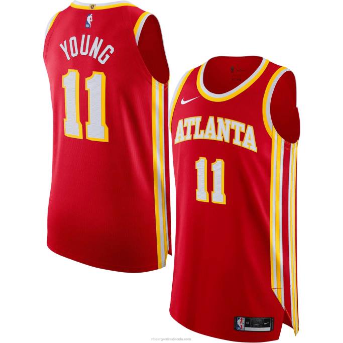 NBA 0F6D2850 atlanta hawks trae joven nike rojo auténtico jugador jersey