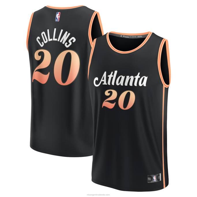 NBA 0F6D3079 atlanta hawks john collins jersey negro de ruptura rápida