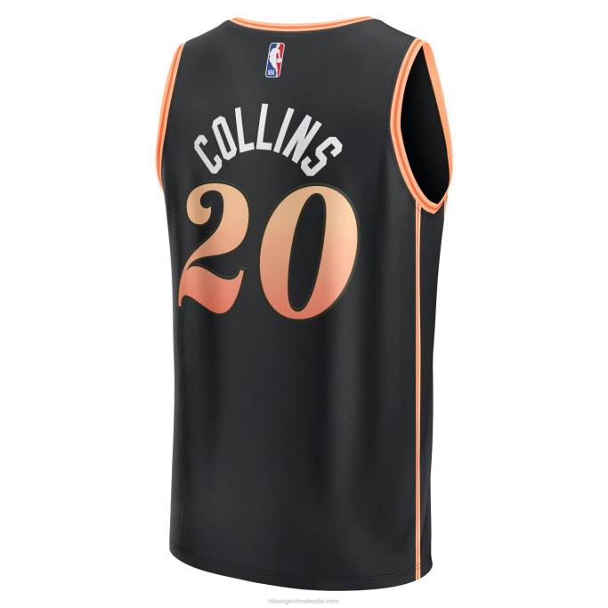 NBA 0F6D3079 atlanta hawks john collins jersey negro de ruptura rápida