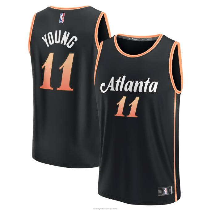 NBA 0F6D5061 atlanta hawks trae camiseta de fastbreak negra joven