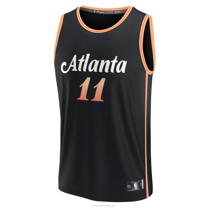 NBA 0F6D5061 atlanta hawks trae camiseta de fastbreak negra joven