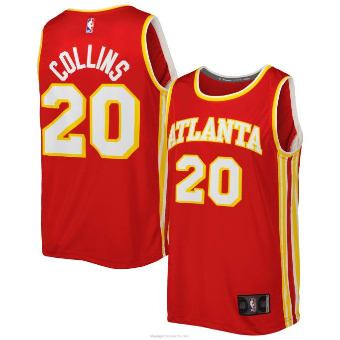 NBA 0F6D5370 atlanta hawks john collins camiseta roja de jugador de descanso rápido