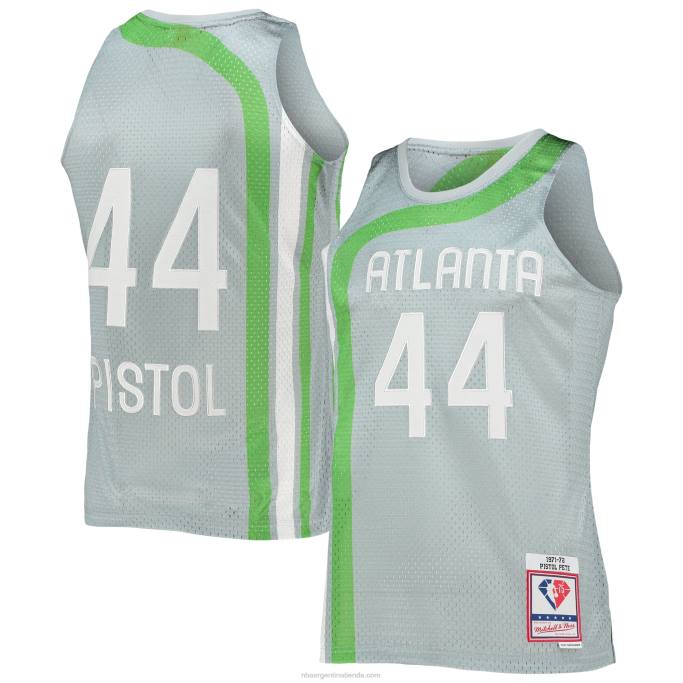 NBA 0F6D7575 atlanta hawks pete maravich plata 75 aniversario 1971-72 hardwood classics swingman jersey