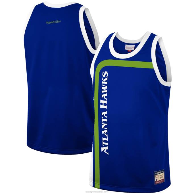NBA 0F6D8013 atlanta hawks mitchell & ness blue hardwood classics equipo herencia moda jersey