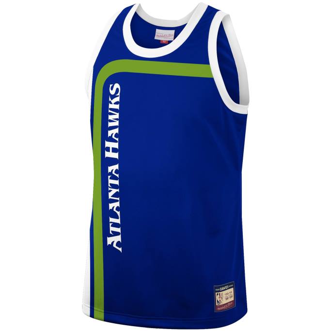 NBA 0F6D8013 atlanta hawks mitchell & ness blue hardwood classics equipo herencia moda jersey