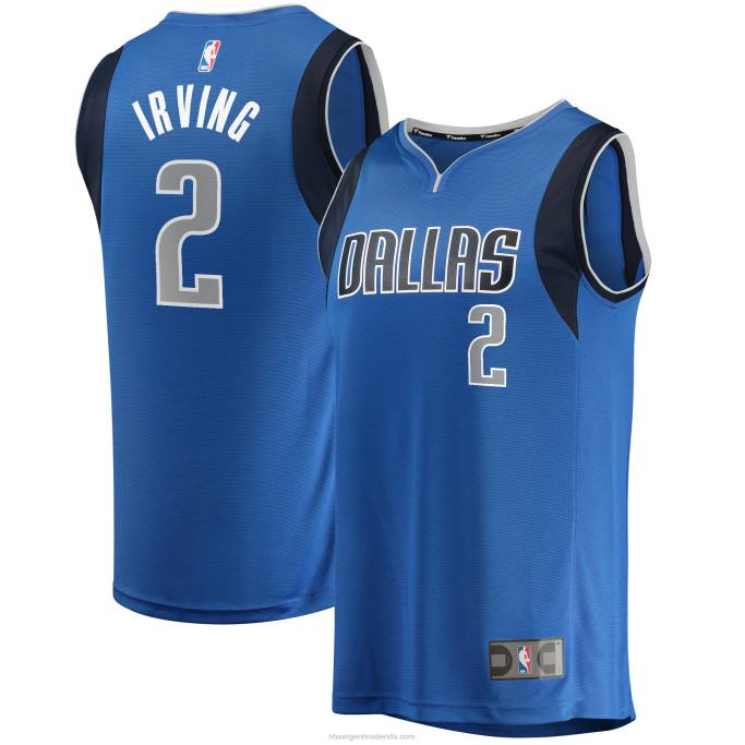 NBA 0F6D125 dallas mavericks kyrie irving royal fast break réplica jersey