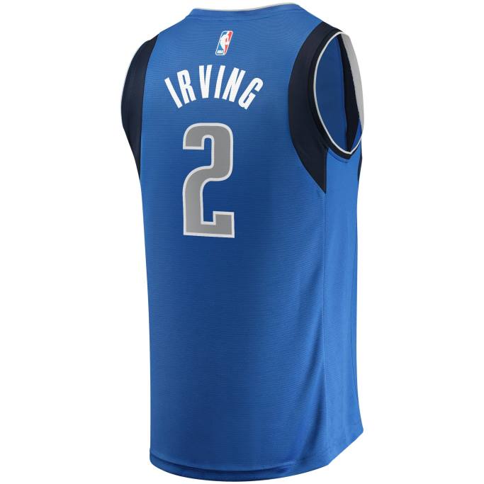 NBA 0F6D125 dallas mavericks kyrie irving royal fast break réplica jersey