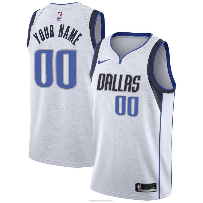 NBA 0F6D1272 Camiseta Dallas Mavericks Nike Swingman blanca personalizada
