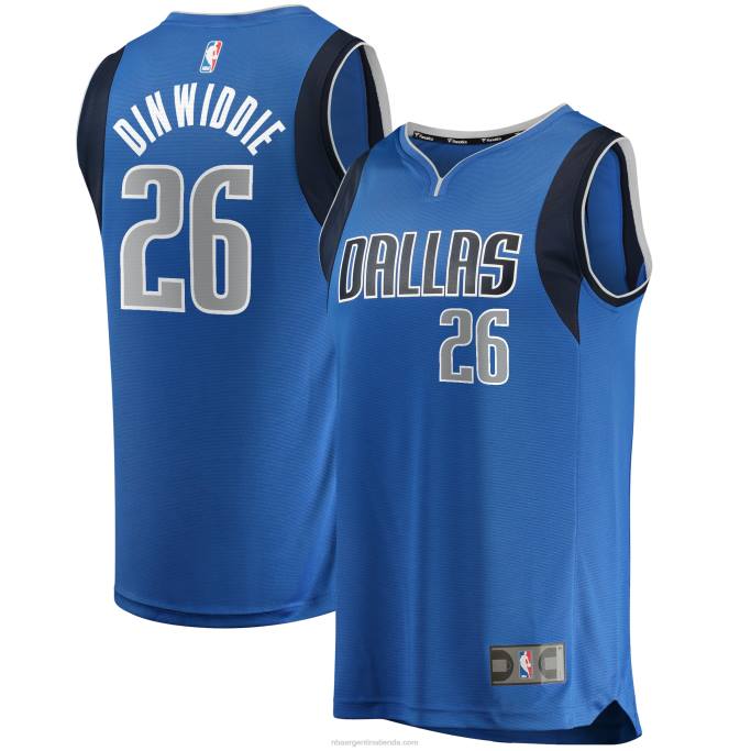 NBA 0F6D5834 dallas mavericks spencer dinwiddie royal fast break réplica jersey