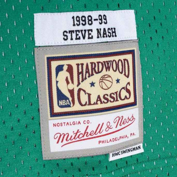 NBA 0F6D5852 dallas mavericks steve nash mitchell & ness azul/verde hardwood classics split swingman jersey