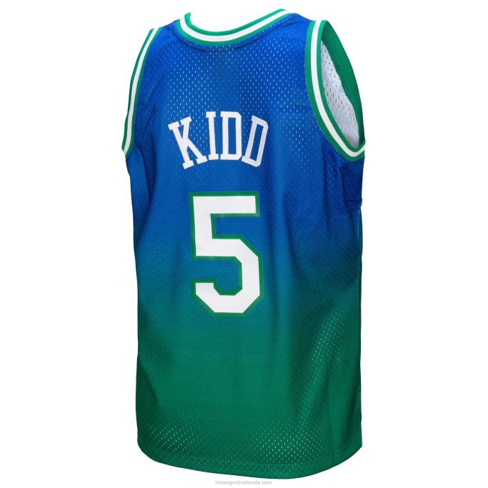 NBA 0F6D6736 dallas mavericks jason kid d green/navy hardwood classics fadeaway camiseta de jugador swingman