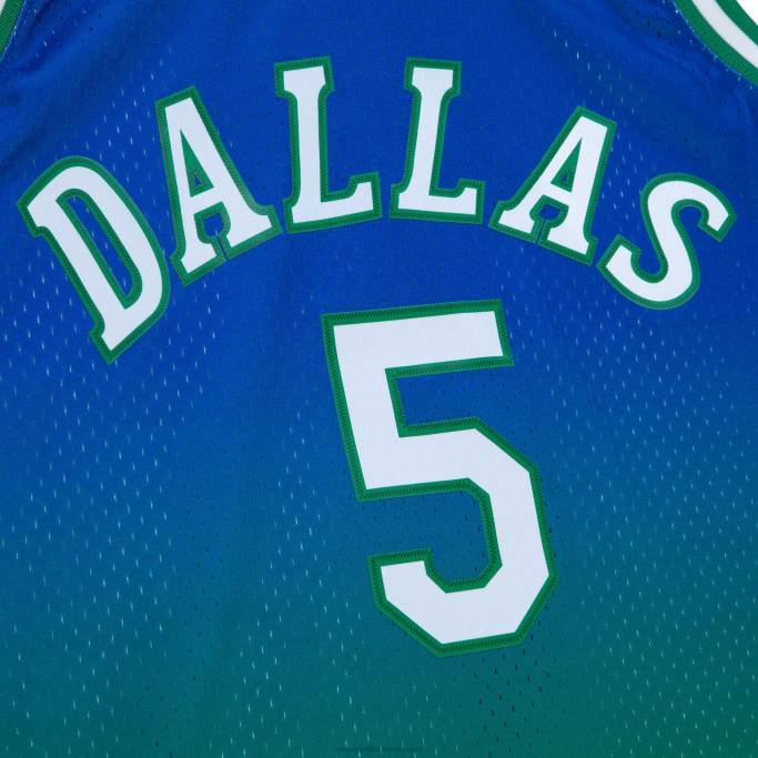 NBA 0F6D6736 dallas mavericks jason kid d green/navy hardwood classics fadeaway camiseta de jugador swingman